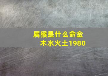 属猴是什么命金木水火土1980