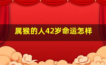 属猴的人42岁命运怎样