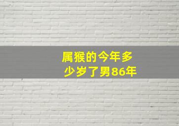 属猴的今年多少岁了男86年