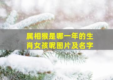 属相猴是哪一年的生肖女孩呢图片及名字