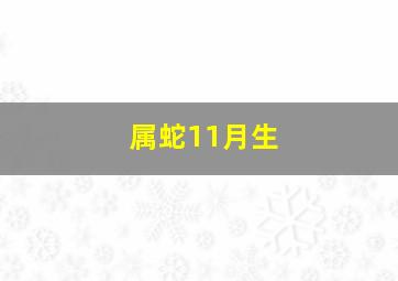 属蛇11月生