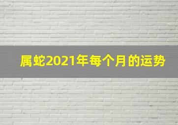 属蛇2021年每个月的运势