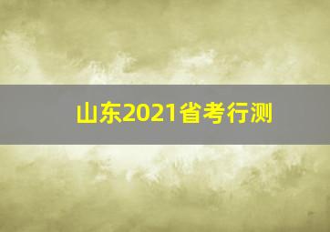 山东2021省考行测