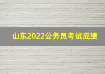 山东2022公务员考试成绩