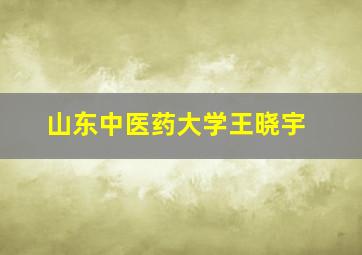 山东中医药大学王晓宇