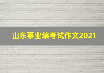 山东事业编考试作文2021