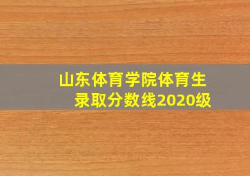 山东体育学院体育生录取分数线2020级