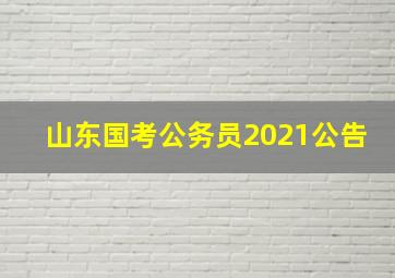 山东国考公务员2021公告