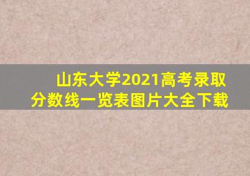 山东大学2021高考录取分数线一览表图片大全下载