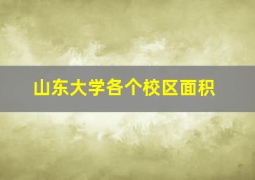 山东大学各个校区面积