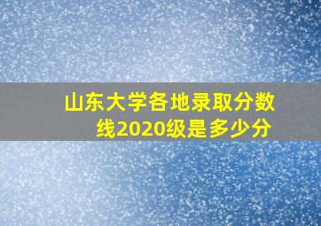 山东大学各地录取分数线2020级是多少分