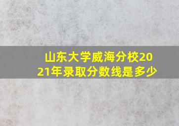 山东大学威海分校2021年录取分数线是多少