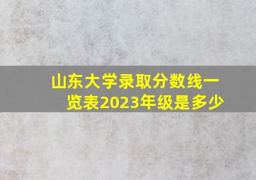 山东大学录取分数线一览表2023年级是多少