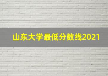 山东大学最低分数线2021