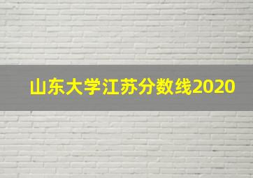 山东大学江苏分数线2020