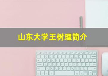 山东大学王树理简介