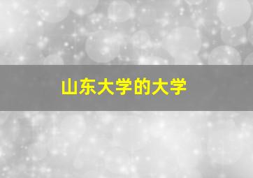 山东大学的大学