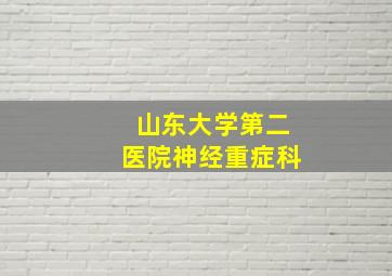 山东大学第二医院神经重症科