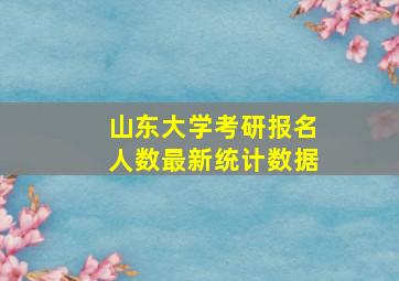 山东大学考研报名人数最新统计数据