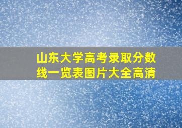 山东大学高考录取分数线一览表图片大全高清