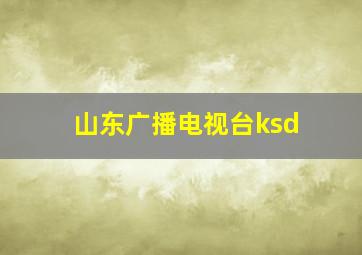 山东广播电视台ksd