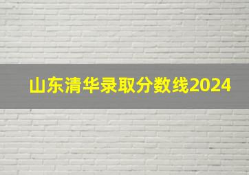 山东清华录取分数线2024