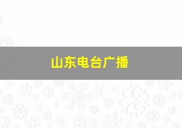 山东电台广播