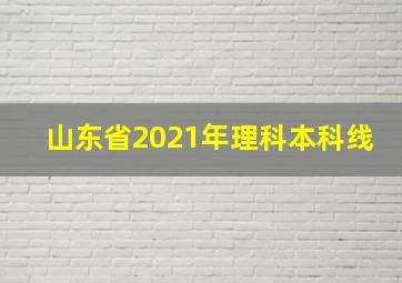 山东省2021年理科本科线