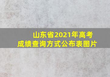 山东省2021年高考成绩查询方式公布表图片