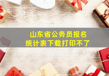 山东省公务员报名统计表下载打印不了