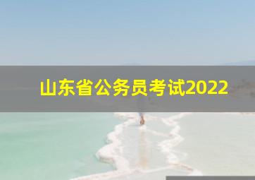 山东省公务员考试2022