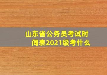 山东省公务员考试时间表2021级考什么