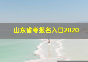 山东省考报名入口2020