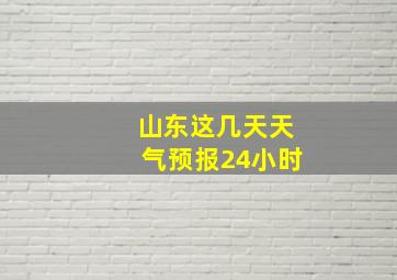 山东这几天天气预报24小时