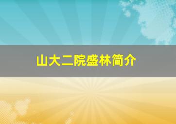 山大二院盛林简介