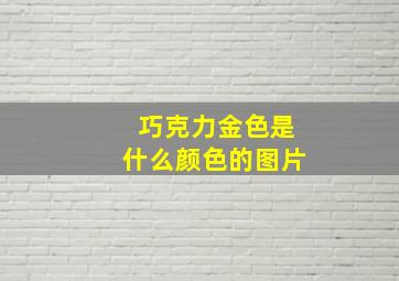 巧克力金色是什么颜色的图片