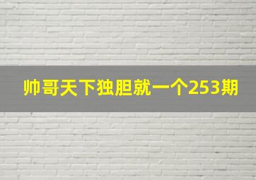 帅哥天下独胆就一个253期