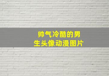 帅气冷酷的男生头像动漫图片