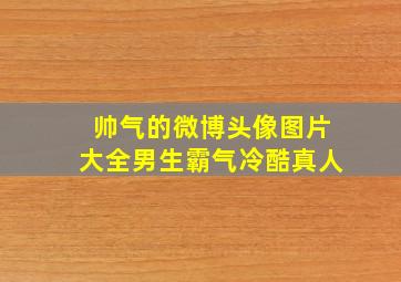 帅气的微博头像图片大全男生霸气冷酷真人