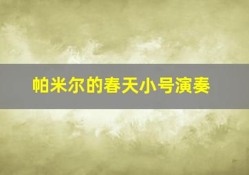 帕米尔的春天小号演奏