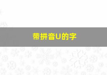 带拼音U的字