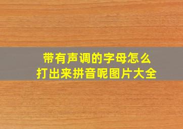 带有声调的字母怎么打出来拼音呢图片大全