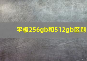 平板256gb和512gb区别