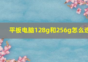 平板电脑128g和256g怎么选