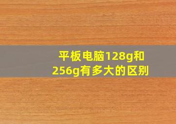 平板电脑128g和256g有多大的区别