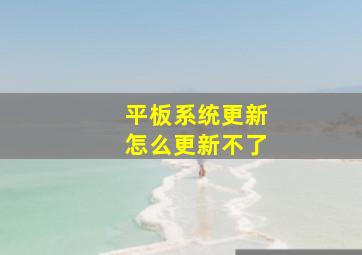 平板系统更新怎么更新不了