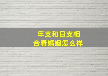 年支和日支相合看婚姻怎么样