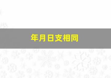 年月日支相同