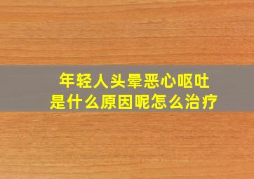 年轻人头晕恶心呕吐是什么原因呢怎么治疗