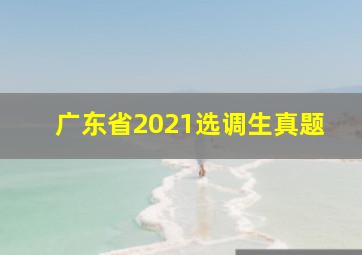 广东省2021选调生真题